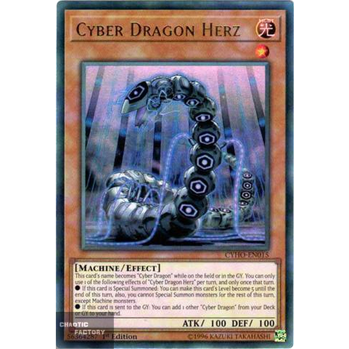 Yugioh - CYHO-EN015 - Cyber Dragon Herz Ultra Rare 1st Edition NM