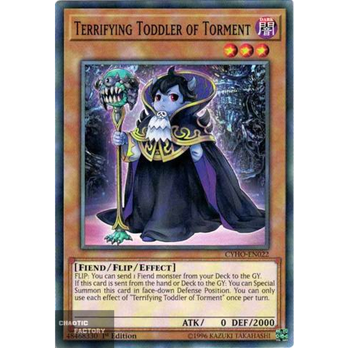 Yugioh - CYHO-EN022 - Terrifying Toddler of Torment Common 1st Edition NM