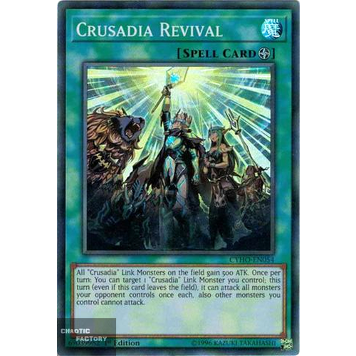 Yugioh - CYHO-EN054 - Crusadia Revival Super Rare 1st Edition NM
