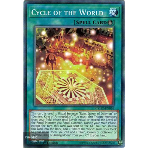 Yugioh - CYHO-EN056 - Cycle of the World Common 1st Edition NM
