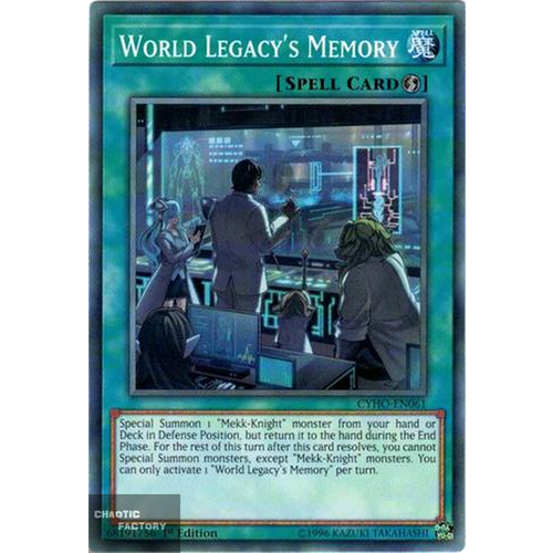 Yugioh - CYHO-EN061 - World Legacy's Memory Common 1st Edition NM