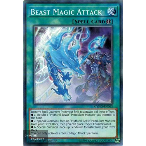 Yugioh - CYHO-EN063 - Beast Magic Attack Common 1st Edition NM