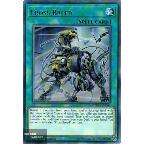 Yugioh - CYHO-EN066 - Cross Breed Rare 1st Edition NM