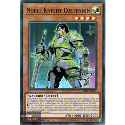 Yugioh - CYHO-EN088 - Noble Knight Custennin Super Rare 1st Edition NM