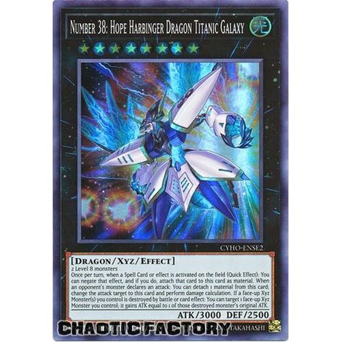 Number 38: Hope Harbinger Dragon Titanic Galaxy CYHO-ENSE2 Super Rare NM