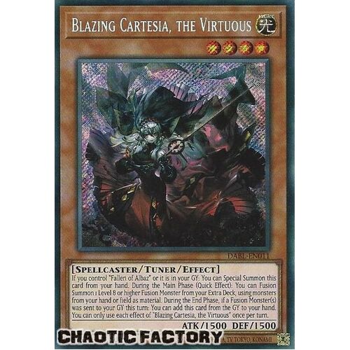 DABL-EN011 Blazing Cartesia, the Virtuous Secret Rare 1st Edition NM