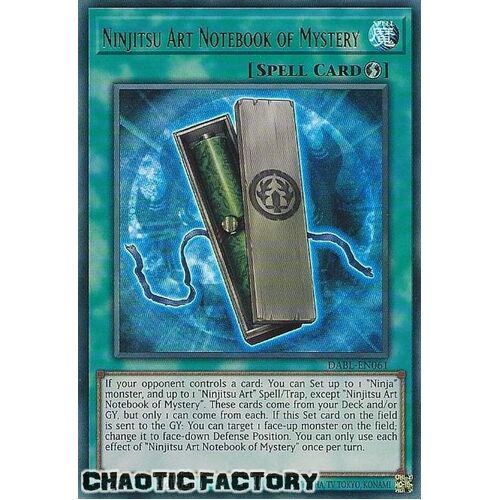 DABL-EN061 Ninjitsu Art Notebook of Mystery Ultra Rare 1st Edition NM