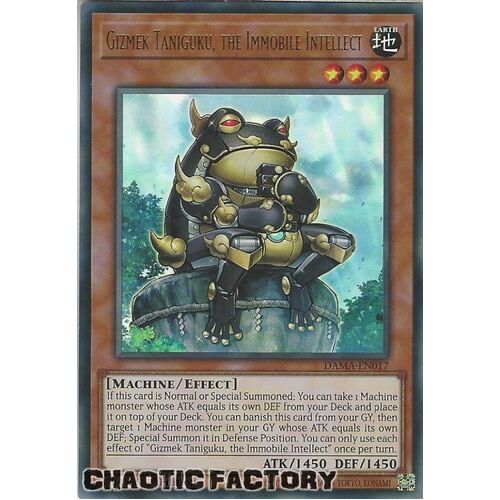 DAMA-EN017 Gizmek Taniguku, the Immobile Intellect Ultra Rare 1st Edition NM
