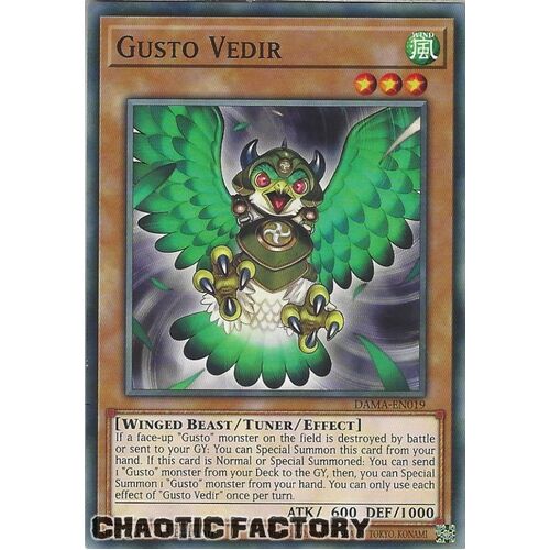DAMA-EN019 Gusto Vedir Common 1st Edition NM