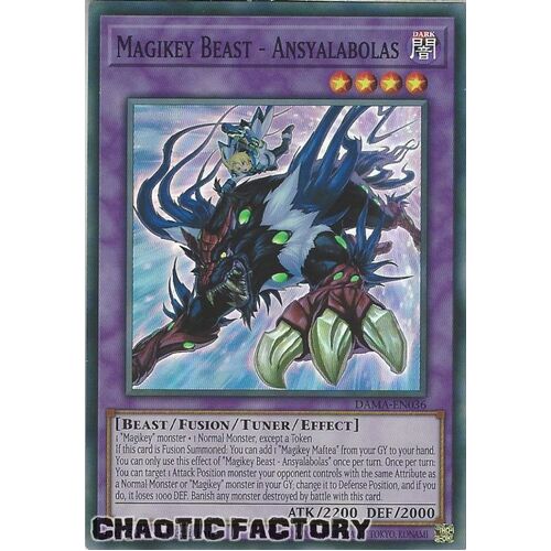 DAMA-EN036 Magikey Beast - Ansyalabolas Super Rare 1st Edition NM