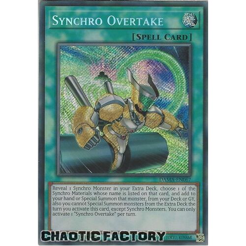 DAMA-EN067 Synchro Overtake Secret Rare 1st Edition NM