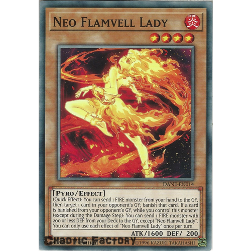 Yugioh DANE-EN014 Neo Flamvell Lady Common 1st Edition NM