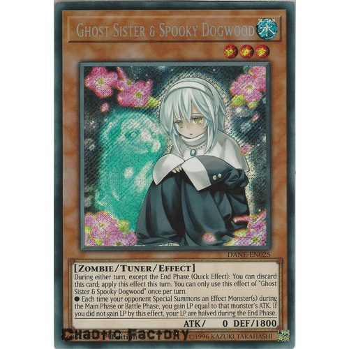DANE-EN025 Ghost Sister & Spooky Dogwood Secret Rare 1st Edition NM