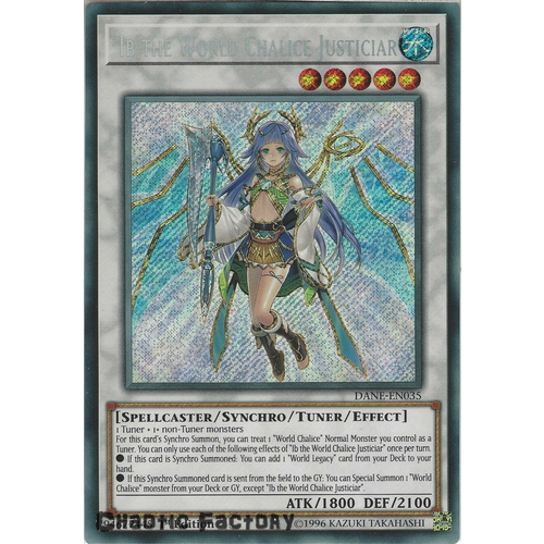 DANE-EN035 Ib the World Chalice Justiciar Secret Rare 1st Edition NM