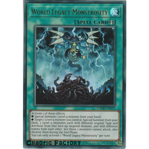 Yugioh DANE-EN059 World Legacy Monstrosity Ultra Rare 1st Edition NM