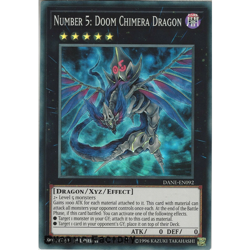 DANE-EN092 Number 5: Doom Chimera Dragon Super Rare 1st Edition NM