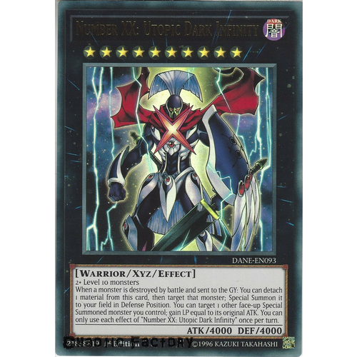 DANE-EN093 Number XX: Utopic Dark Infinity Ultra Rare 1st Edition NM