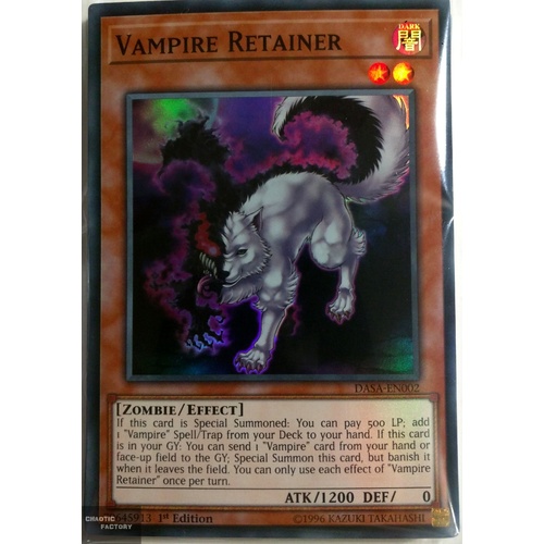 Yugioh DASA-EN002 Vampire Retainer Super Rare 1st Edition