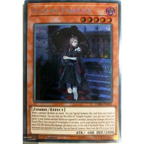 DASA-EN003 Vampire Fraulein Secret Rare 1st Edition NM