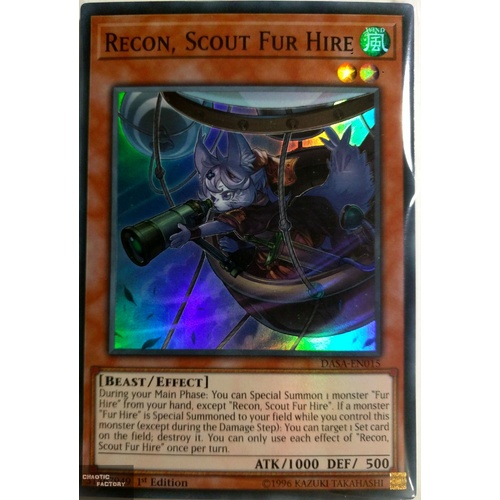 Yugioh DASA-EN015 Recon, Scout Fur Hire Super Rare 1st Edition