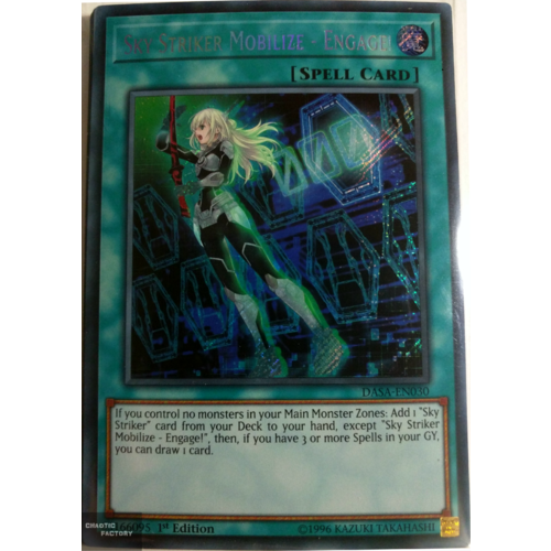 Yugioh DASA-EN030 Sky Striker Mobilize - Engage! Secret Rare 1st Edition