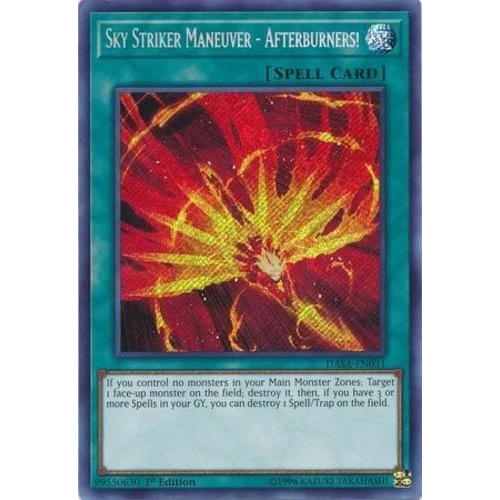 DASA-EN031 Sky Striker Maneuver - Afterburners! Secret Rare 1st Edition NM