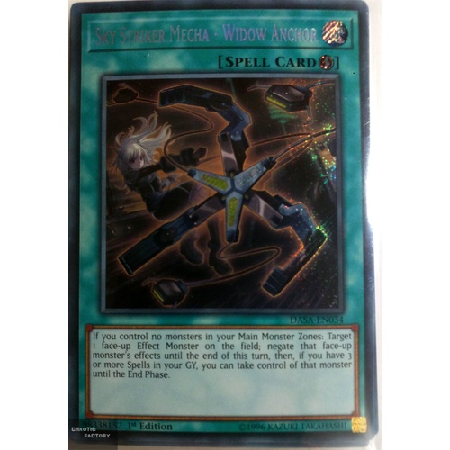 DASA-EN034 Sky Striker Mecha - Widow Anchor Secret Rare 1st Edition NM
