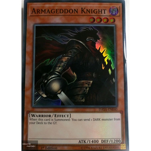 DASA-EN040 Armageddon Knight Super Rare 1st Edition NM