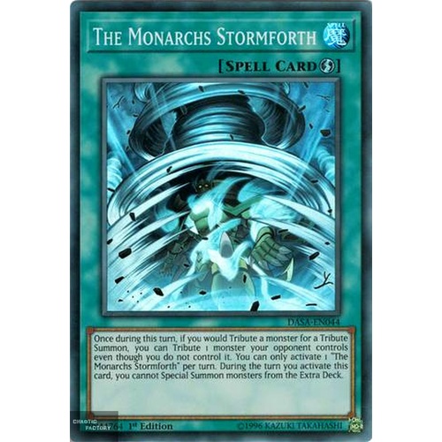 Yugioh DASA-EN044 The Monarchs Stormforth Super Rare 1st Edition