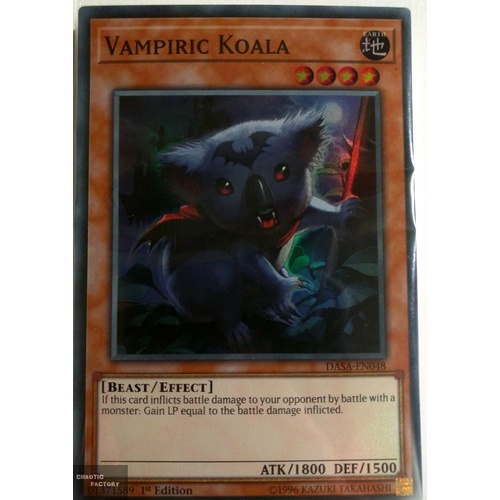 Yugioh DASA-EN048 Vampiric Koala Super Rare 1st Edition
