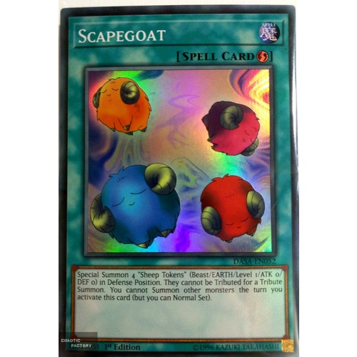 Yugioh DASA-EN052 Scapegoat Super Rare 1st Edition