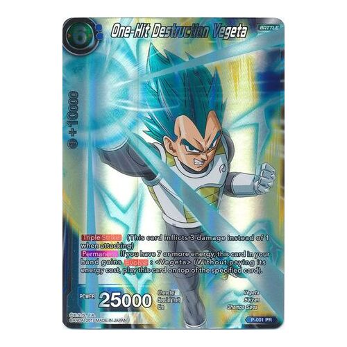DBS TCG One-Hit Destruction Vegeta P-001 PR Foil Promo NM
