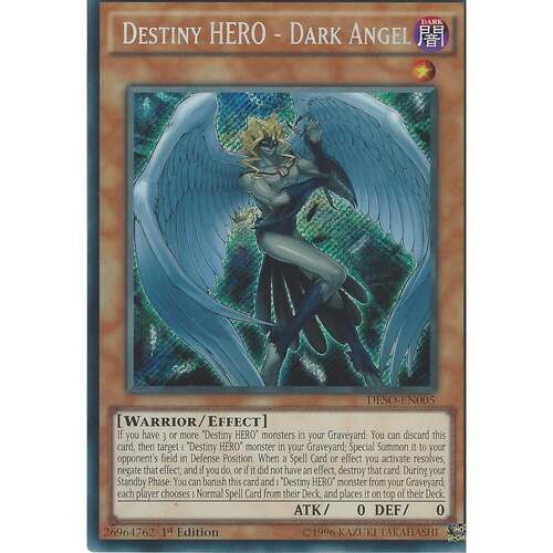DESO-EN005 Destiny HERO - Dark Angel Secret Rare 1st Edition NM