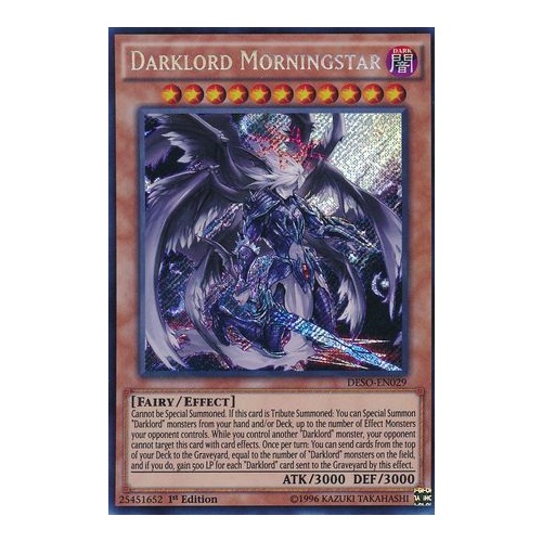 Yugioh DESO-EN029 Darklord Morningstar Secret Rare 1st Edition