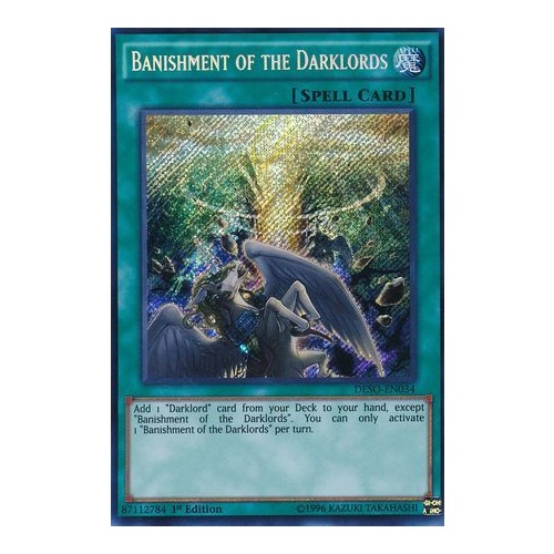 Yugioh DESO-EN034 Banishment of the Darklords Secret Rare 1st Edition