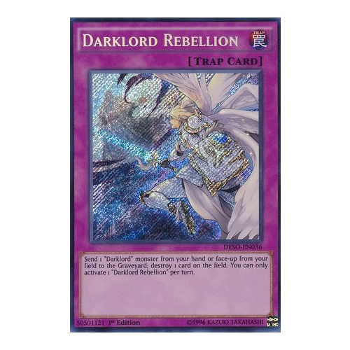 Yugioh DESO-EN036 Darklord Rebellion Secret Rare 1st Edition