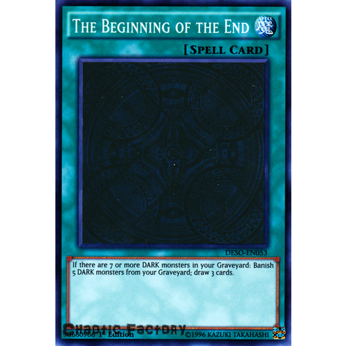 Yugioh DESO-EN053 The Beginning of the End Super Rare 1st Edition NM