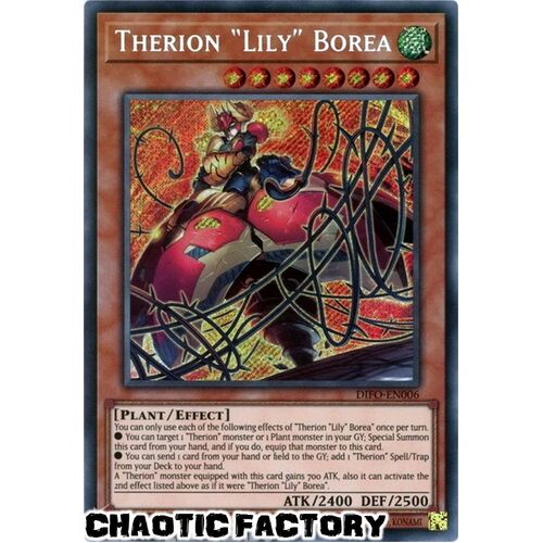 DIFO-EN006 Therion Lily Borea Secret Rare 1st Edition NM