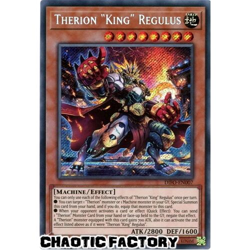 DIFO-EN007 Therion King Regulus Secret Rare 1st Edition NM