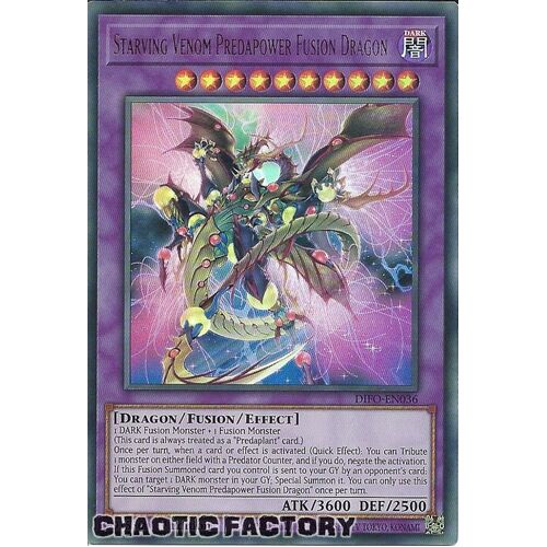 DIFO-EN036 Starving Venom Predapower Fusion Dragon Ultra Rare 1st Edition NM