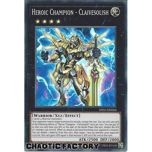 DIFO-EN044 Heroic Champion - Claivesolish Super Rare 1st Edition NM