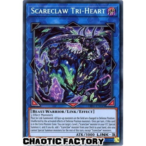 DIFO-EN049 Scareclaw Tri-Heart Secret Rare 1st Edition NM