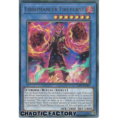 DIFO-EN087 Libromancer Fireburst Ultra Rare 1st Edition NM