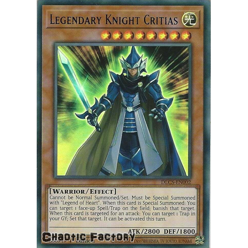 DLCS-EN002 Legendary Knight Critias BLUE Ultra Rare 1st Edition NM