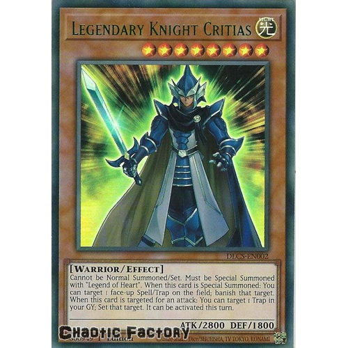 DLCS-EN002 Legendary Knight Critias GREEN Ultra Rare 1st Edition NM