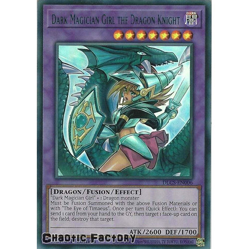 DLCS-EN006 Dark Magician Girl the Dragon Knight ALTERNATE ART GREEN Ultra Rare 1st Edition NM