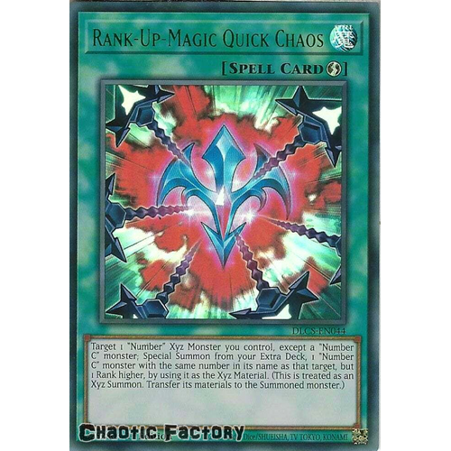 DLCS-EN044 Rank-Up-Magic Quick Chaos GREEN Ultra Rare 1st Edition NM