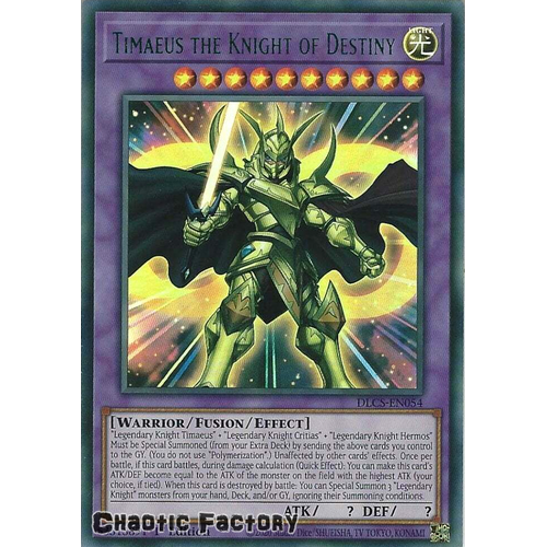 DLCS-EN054 Timaeus the Knight of Destiny GREEN Ultra Rare 1st Edition NM