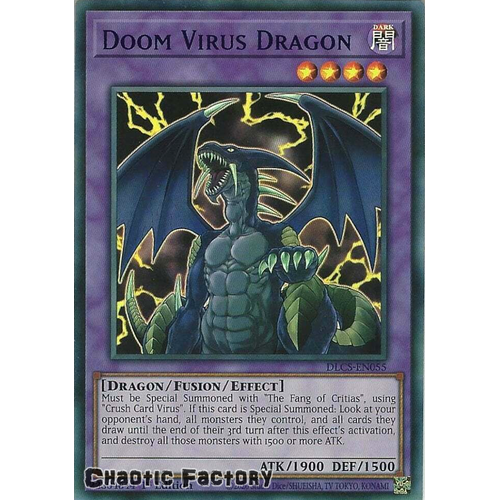 DLCS-EN055 Doom Virus Dragon BLUE Ultra Rare 1st Edition NM