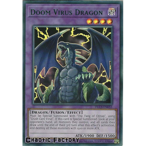 DLCS-EN055 Doom Virus Dragon GREEN Ultra Rare 1st Edition NM